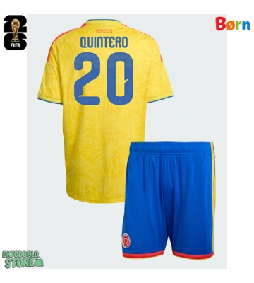 Colombia Juan Fernando Quintero #20 Replika Babytøj Hjemmebanesæt Børn VM 2026 Kortærmet (+ Korte bukser)